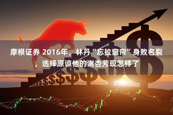摩根证券 2016年，林丹“忘拉窗帘”身败名裂，选择原谅他的谢杏芳现怎样了