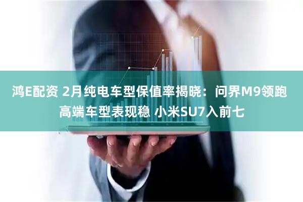 鸿E配资 2月纯电车型保值率揭晓：问界M9领跑 高端车型表现稳 小米SU7入前七